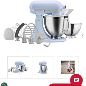 KitchenAid Stand Mixer in Pastel Blue with extra Bowls And Attachement